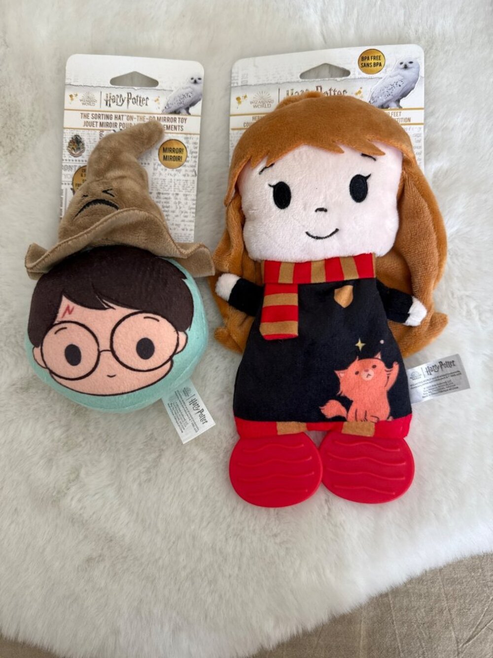 HARRY POTTER Baby Set of 2 Crinkle Teether & Mirror Toy NEW!